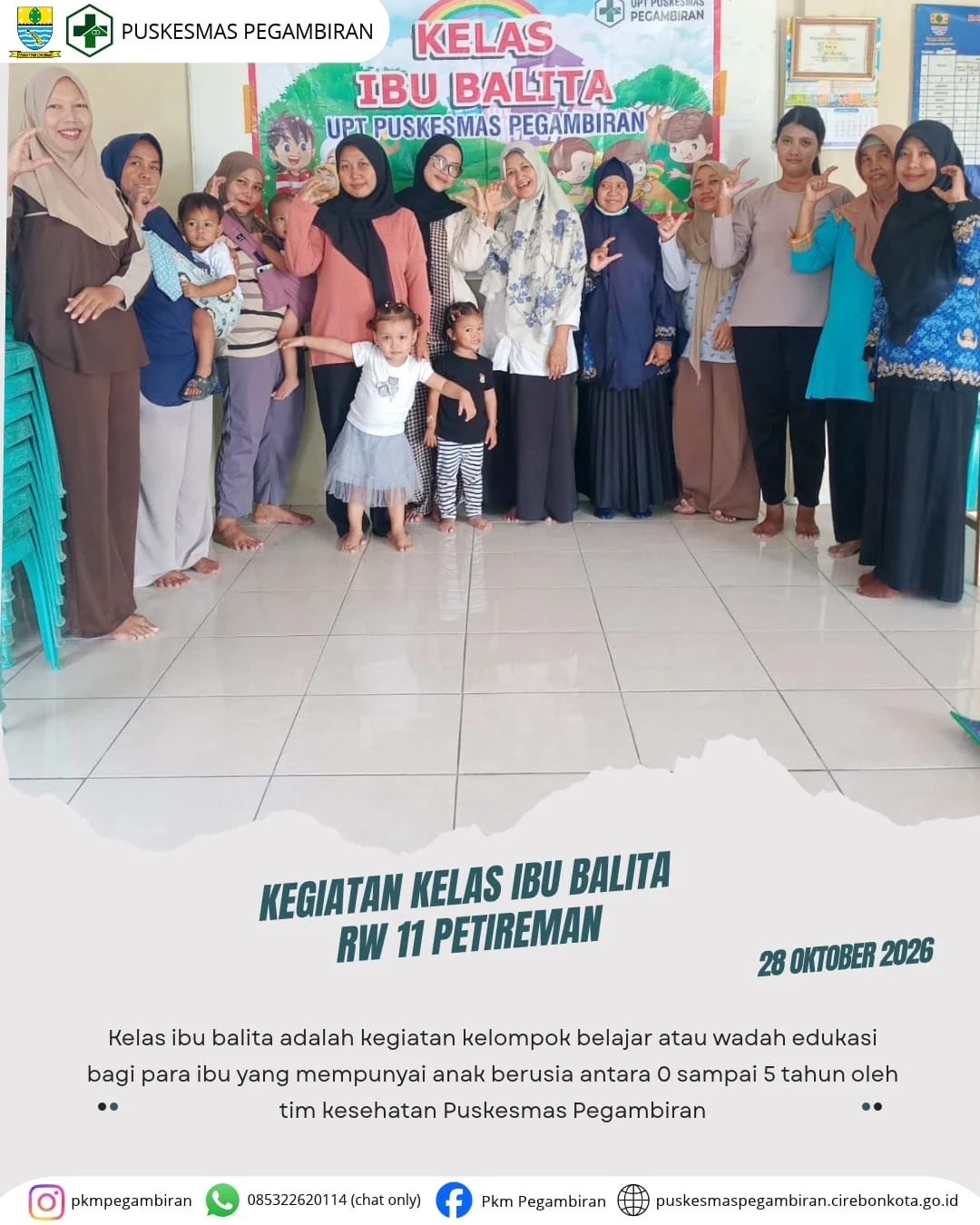KELAS IBU BALITA DI RW 11 PETIREMAN KELURAHAN PEGAMBIRAN KOTA CIREBON